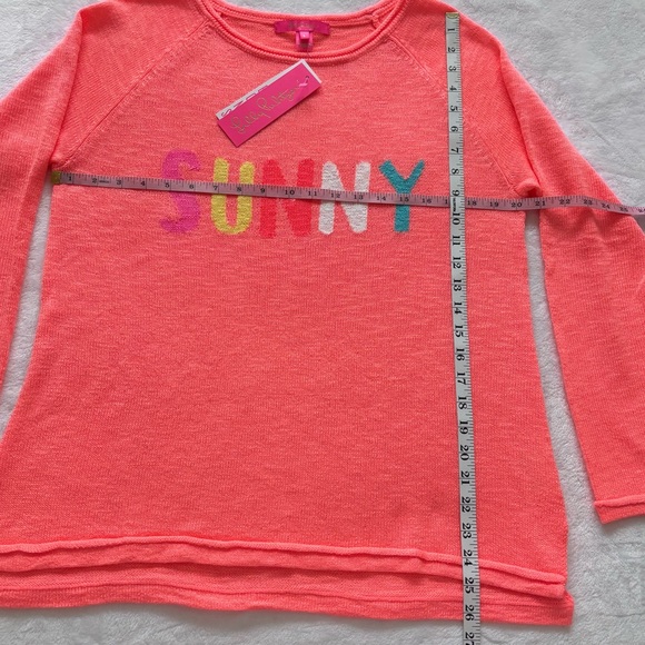LILLY PULITZER Danette Long Sleeve Papaya Punch "Sunny" Sweater--L - Picture 14 of 14